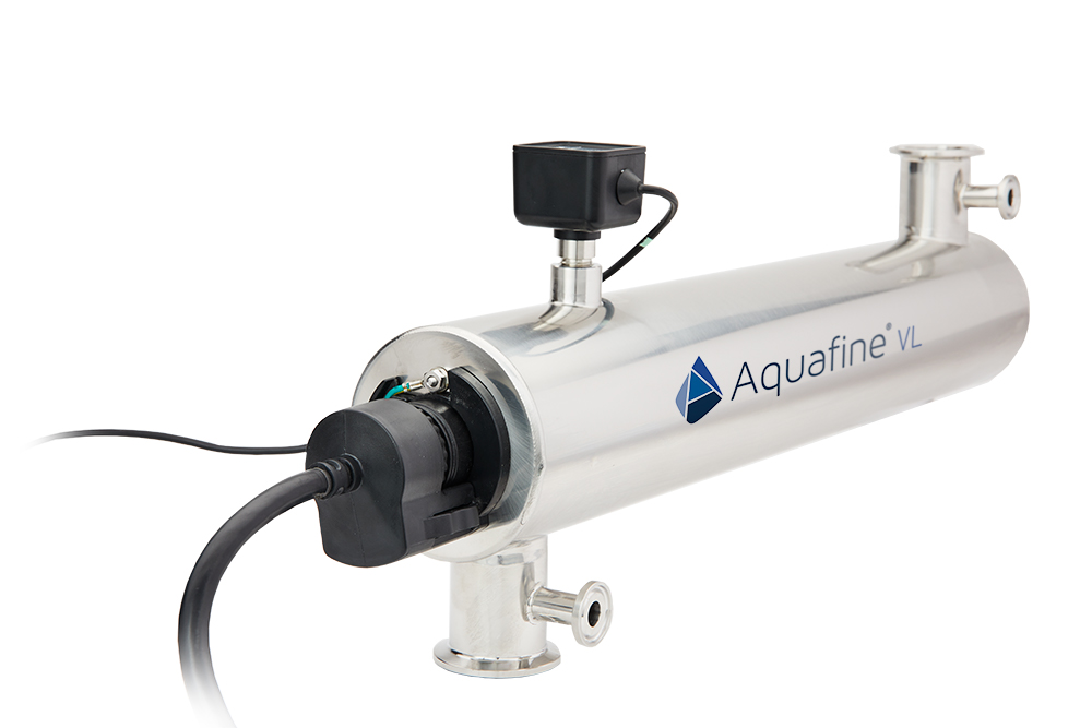 The Aquafine VL series of UV water treatment systems has a compact footprint for flexible installation and easy maintenance