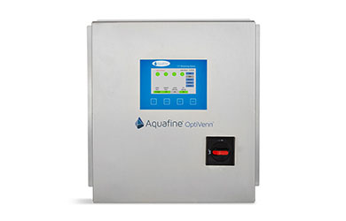 A photo of the control panel used with the Aquafine OptiVenn UV system